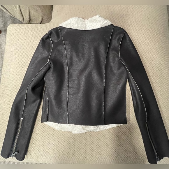 Joes jeans faux leather and Sherpa cropped biker jacket - Picture 2 of 4